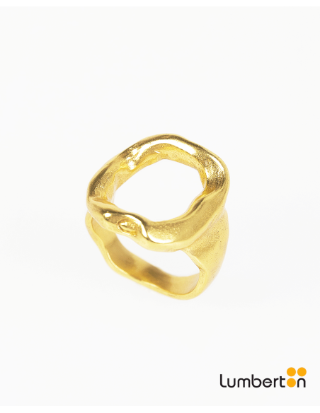 Anillo Dorado Abierto Con SelloBI125 Systemaction