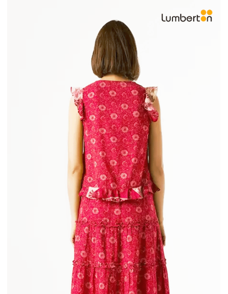 Blusa Roja Estampada S/MCRISTAL Pepe Jeans
