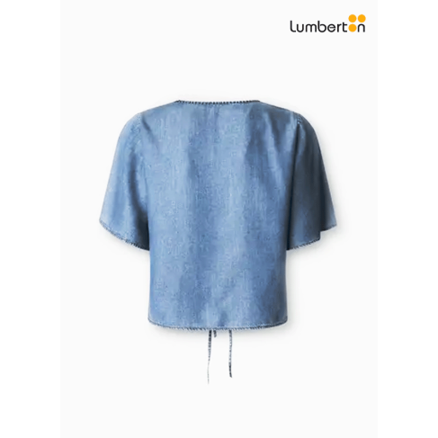Camisa Azul M/C Bordado... 2