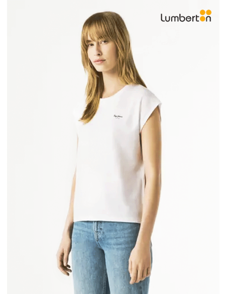 Camiseta Blanca M/CBLOOMZ Pepe Jeans