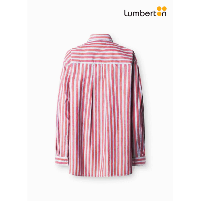 Camisa M/L Rayas Rojas Y BlancasBEGUR...