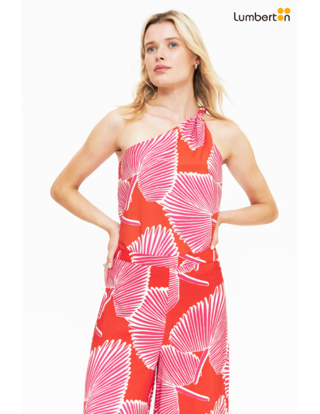 Top Estampado Rojo Y Rosa12300 Compañía Fantástica