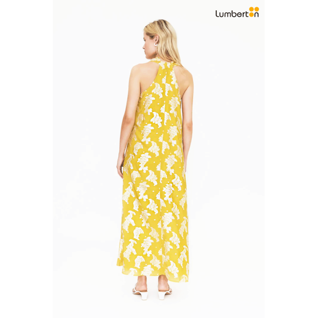 Vestido Largo Ocre Estampado41300...