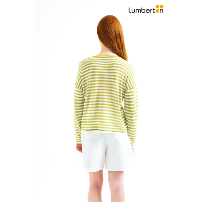 Jersey Rayas Blanco Y Verde10467...