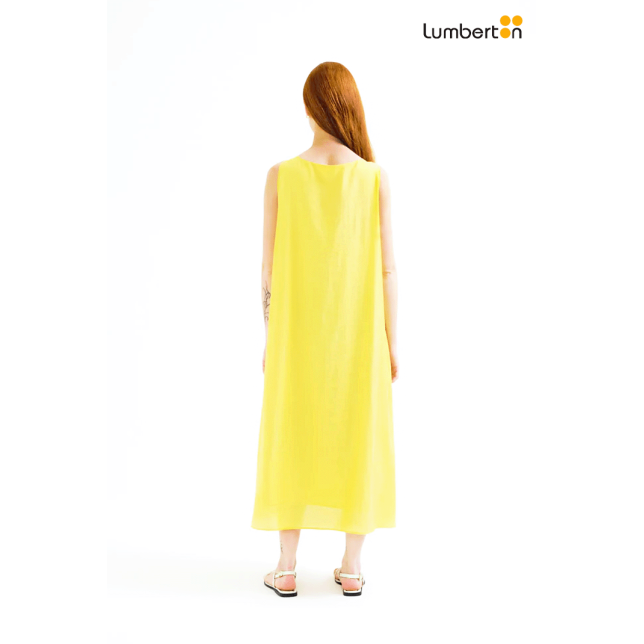 Vestido Largo Amarillo Detalle...