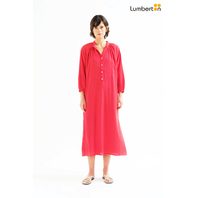 Vestido Largo Rojo Botones43905...