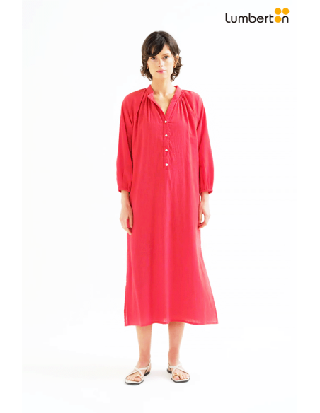 Vestido Largo Rojo Botones43905 Compañía Fantástica