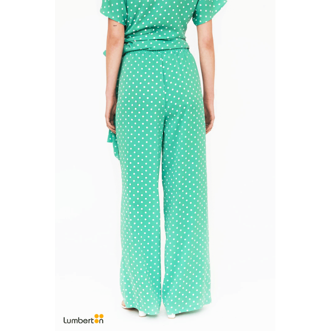 Pantalón Ancho Verde Topos11360...