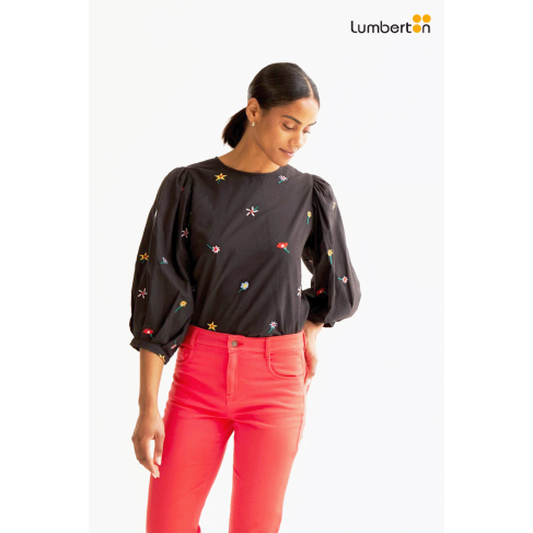 Top Negro Estampado...