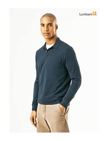 Polo Manga Larga Azul DesgastadoOLIBRU Pepe Jeans