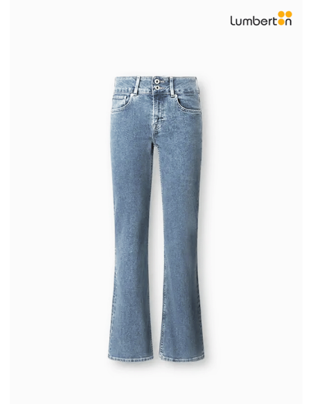 Tejano Azul Bajo Cintura 2 Botones CampanaFLARDE Pepe Jeans