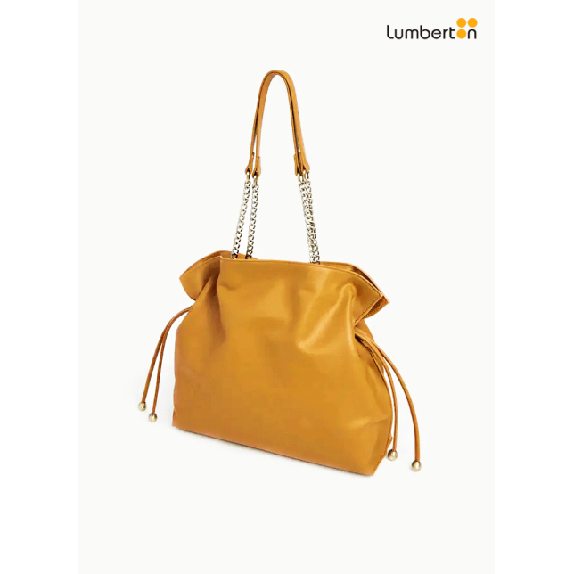 Bolso Grande Camel Piel Asas...