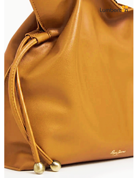 Bolso Grande Camel Piel Asas CadenaGWENCA Pepe Jeans