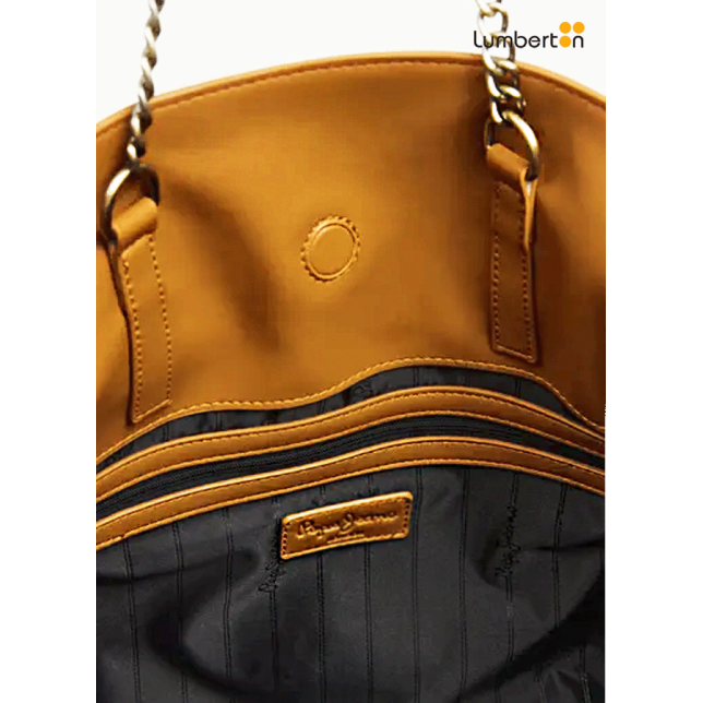 Bolso Grande Camel Piel Asas...