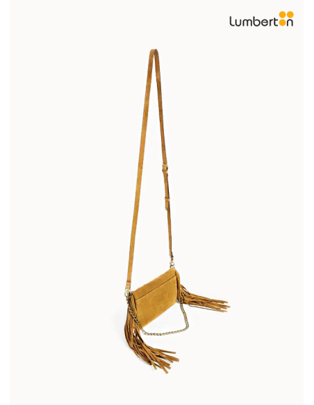 Bolso Pequeño Brillantes Serraje Camel FlecosWDANTA Pepe Jeans