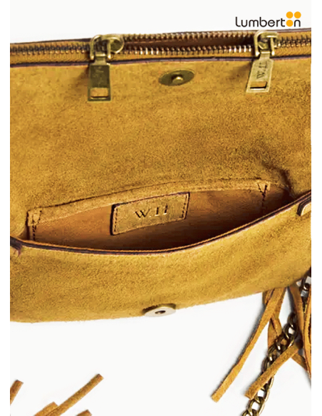 Bolso Pequeño Brillantes Serraje Camel FlecosWDANTA Pepe Jeans