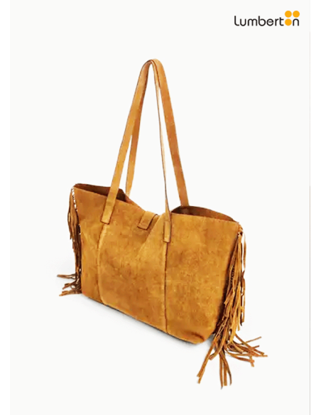 Bolso Serraje Camel Flecos A Los LadosWEFTA Pepe Jeans