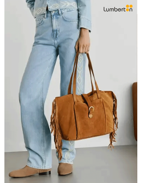 Bolso Serraje Camel Flecos A Los LadosWEFTA Pepe Jeans