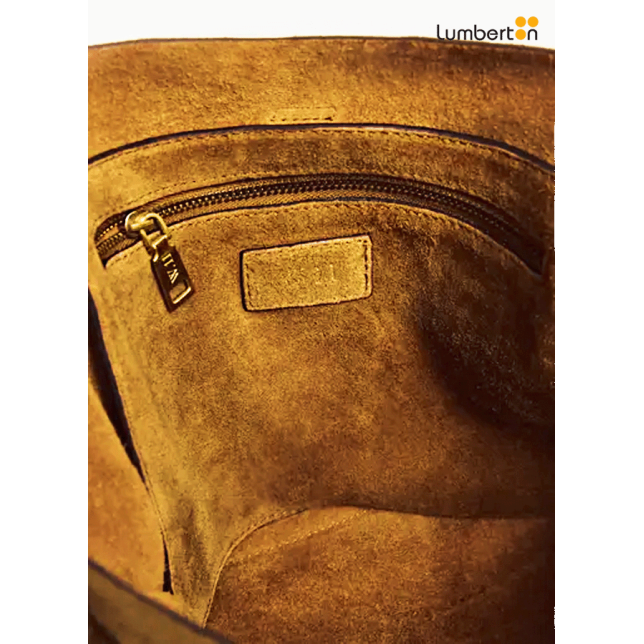 Bolso Serraje Camel Flecos A Los...
