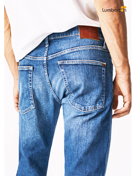 Tejano Taper Azul Pierna Estrecha Aguas ArribaSTAN Pepe Jeans