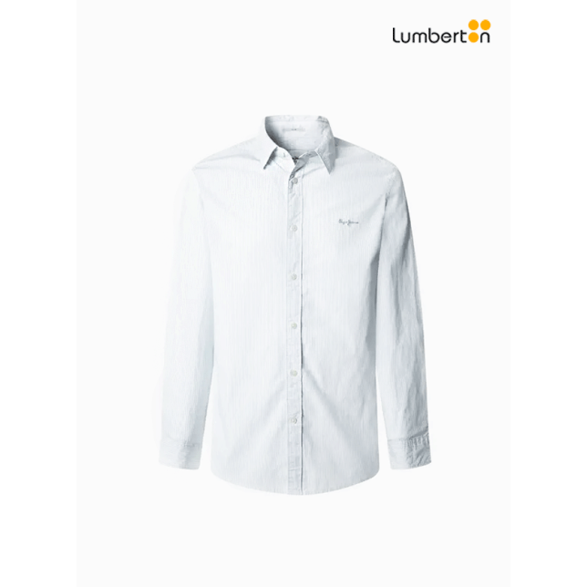 Camisa Blanca M/L Logo Bordado En...