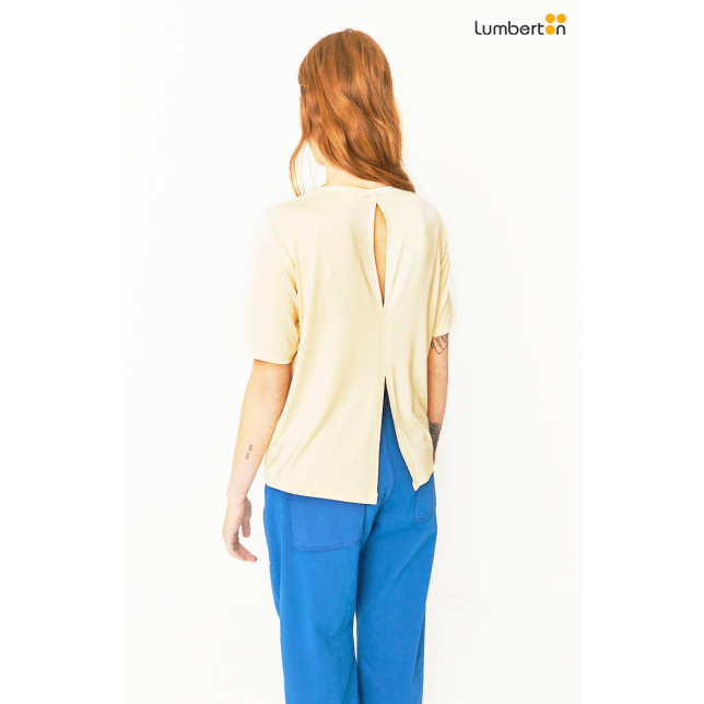 Camiseta Básica Beige Obertura...