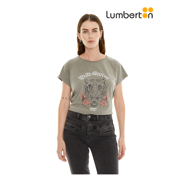 Camiseta estampada Tiger verdeCTO99