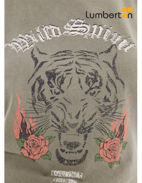 Camiseta estampada Tiger verdeCTO99