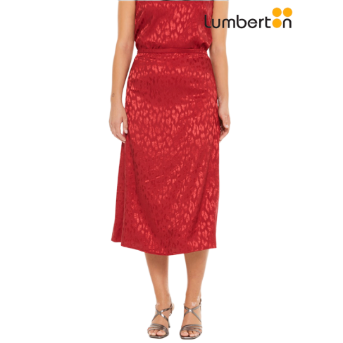 Falda jacquard roja 2