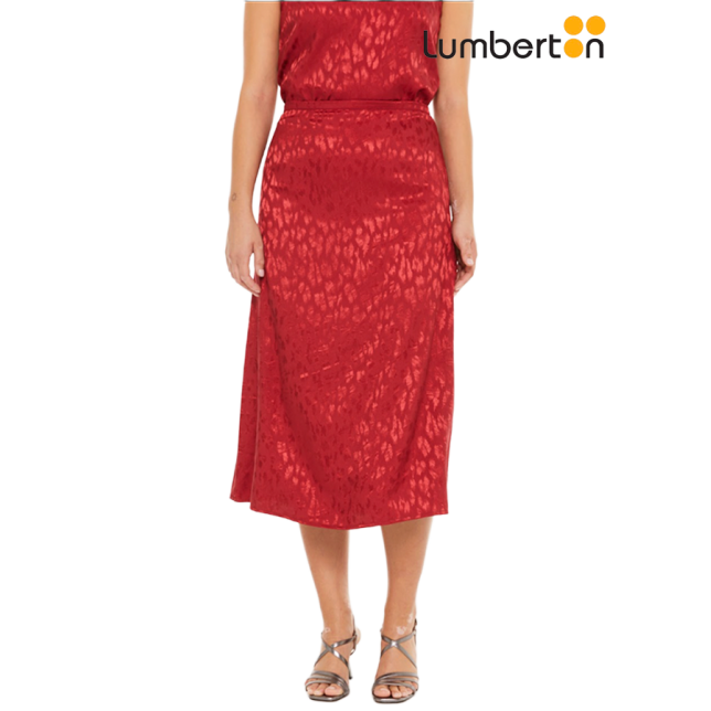 Falda jacquard roja