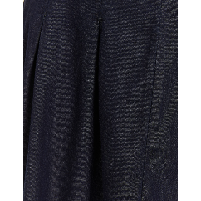 Falda Fluida Efecto Denim AzulFA954