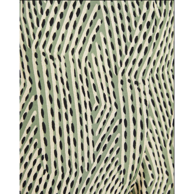 Pantalón Fluido Estampado Verde