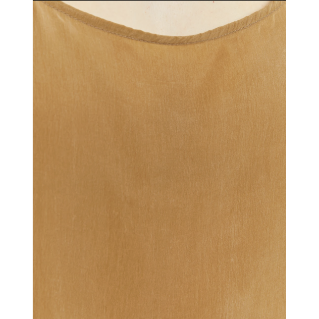 Top Tirantes Anchos Tejido Cupro Ocre