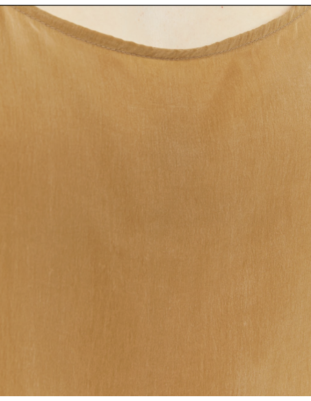Top Tirantes Anchos Tejido Cupro Ocre