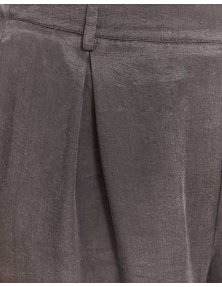 Pantalón Fluido Goma Cintura Gris OscuroPA962