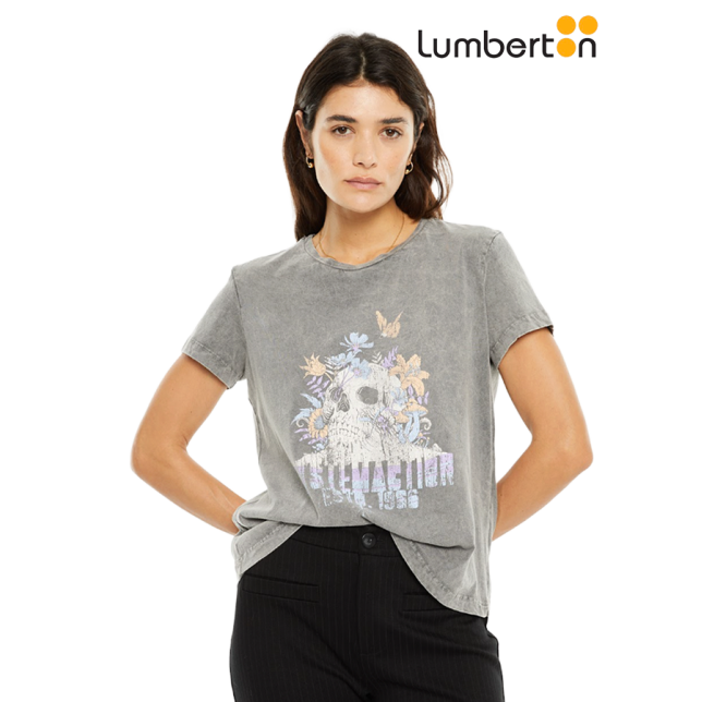 Camiseta Calavera Gris OscuroCT999