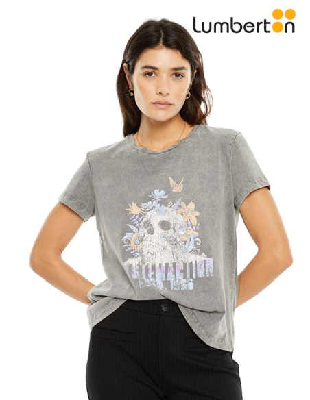 Camiseta Calavera Gris OscuroCT999