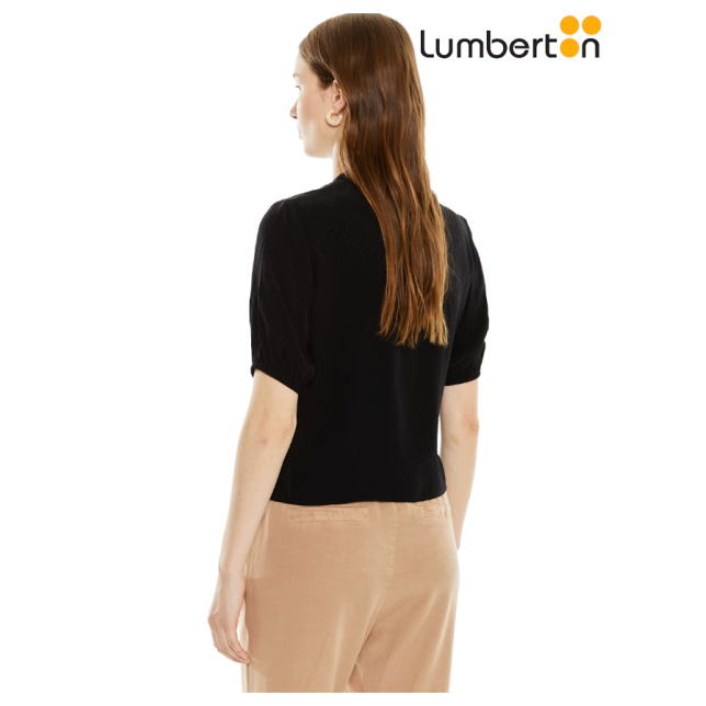 Camisa Mangas Abullonadas NegraCA806