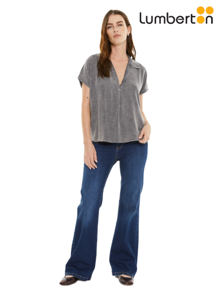 Camisa M/C Fluida GrisCA704