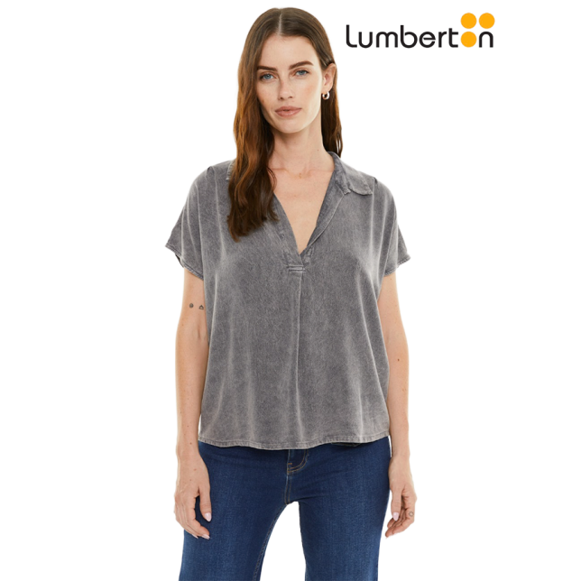 Camisa M/C Fluida GrisCA704