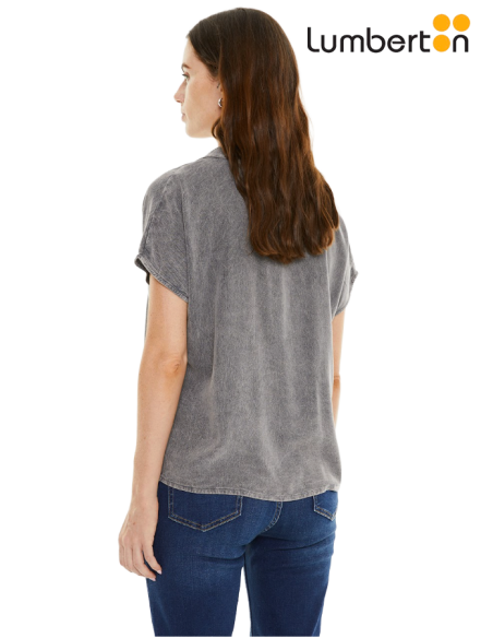 Camisa M/C Fluida GrisCA704