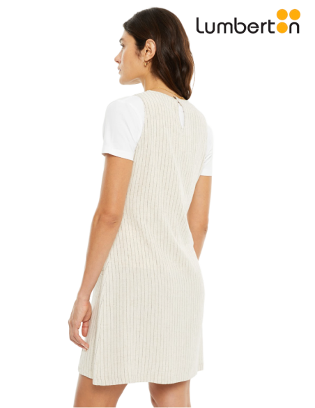 Vestido Corto Raya Diplomática BeigeVE705