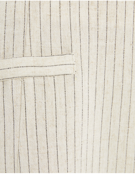 Vestido Corto Raya Diplomática BeigeVE705