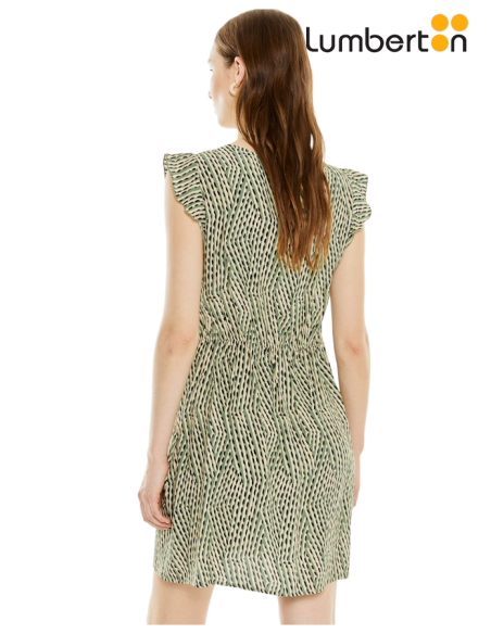 Vestido Corto Escote Cruzado  GomaVerdeVE464