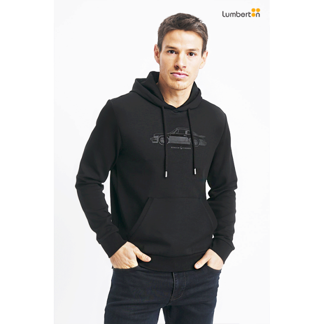 Sudadera Negra Capucha Estampado...