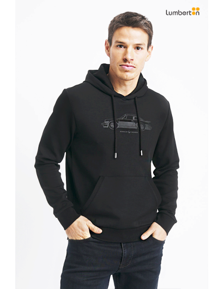 Sudadera Negra Capucha Estampado DibujoSAPEJARAN Benson Cherry