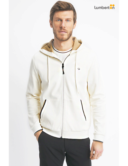 Chaqueta Beige Capucha Y CremalleraSANTIFYB Benson Cherry