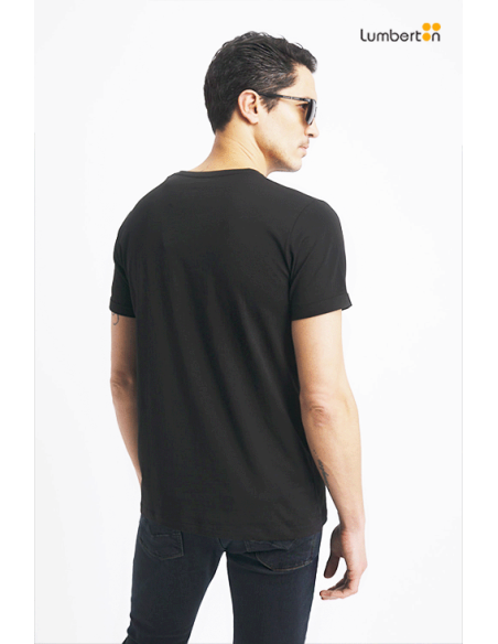 Camiseta M/C Negra Estampado MotoTIDIERN Benson Cherry