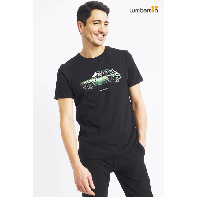 Camiseta Negra M/C Estampado...