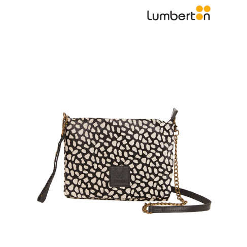 Bolso animal print negro BL910